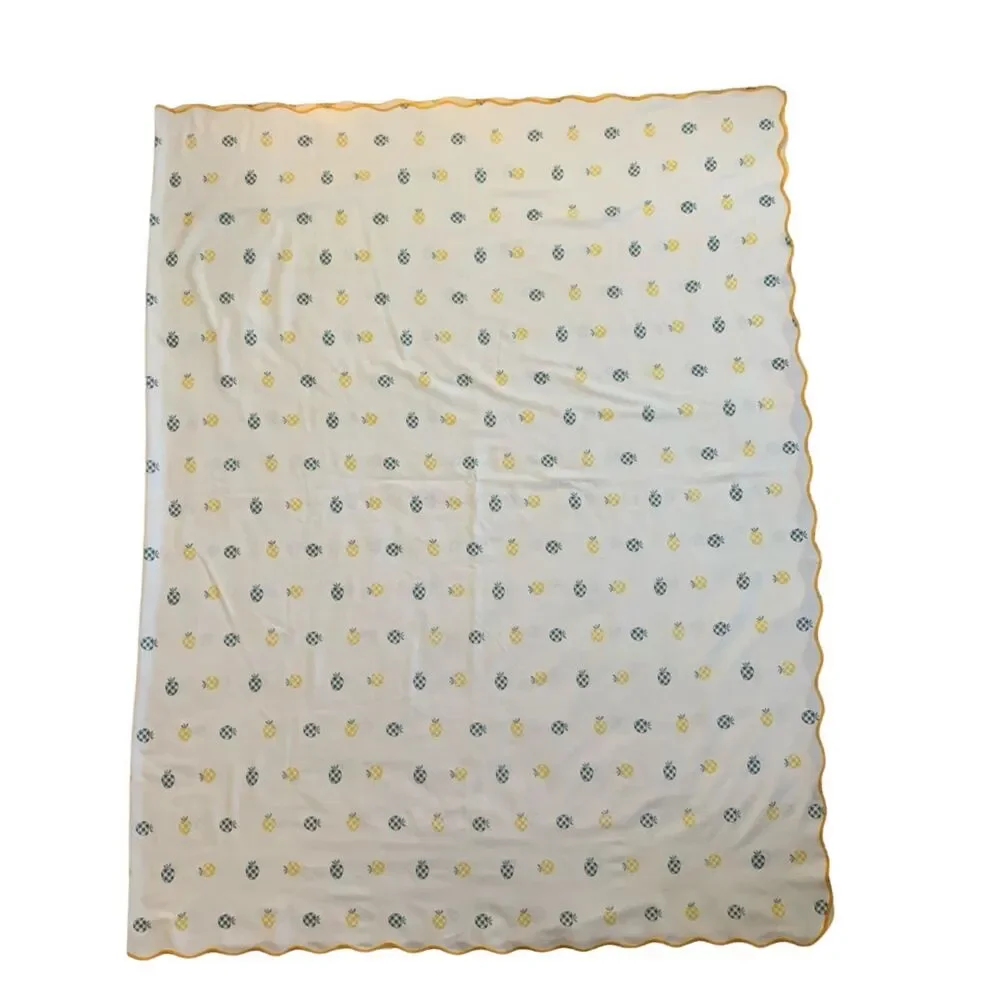 Farmhouse Kitchen Yellow Trim Apple Tablecloth Country 90x60